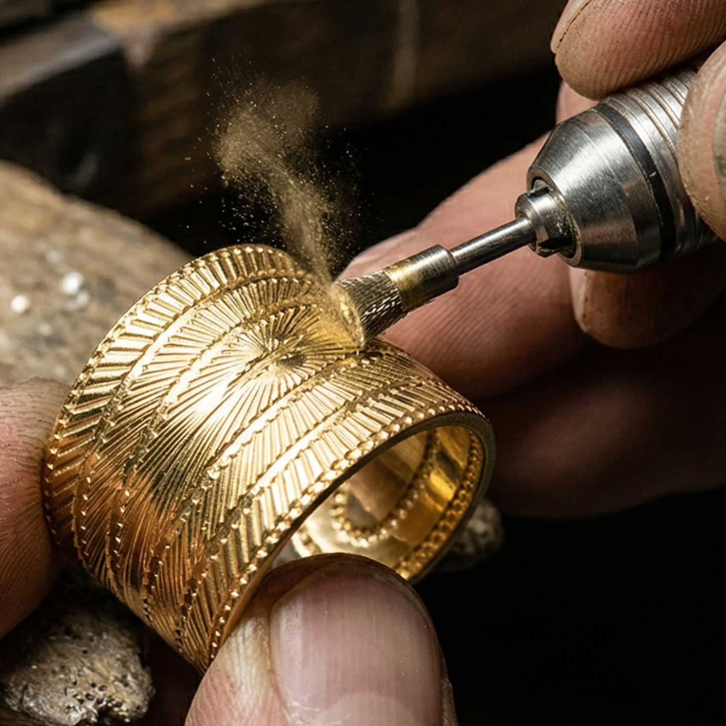 Anillos anchos y gruesos de acero inoxidable para mujer, color dorado.